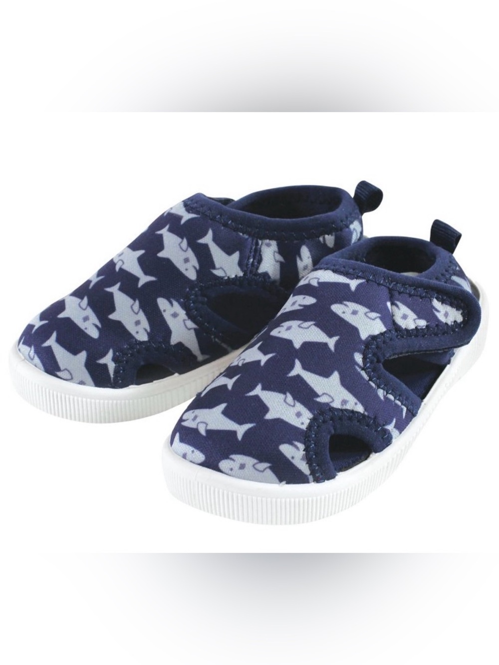 NWT Hudson Baby Toddler Sandal and Water Shoe, Navy shark, size 7 toddler